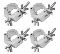 WECAN Éclairage de scène et accessoires, pince en C en aluminium, pinces d'échafaudage robustes, réglables de 30 à 35 mm, pour éclairage de scène (lot de 4, argenté)