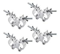 WECAN Éclairage de scène et accessoires, pince en C en aluminium torsadée, pinces d'échafaudage robustes réglables de 40 à 52 mm, argent