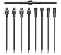 wecan Lot de 4 connecteurs de câbles étanches à 2 broches 20 AWG mâle/femelle de 28 cm avec connecteur étamé pour connecteurs de câble étanches (Lot de 4, noir)