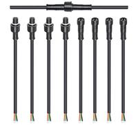 wecan Lot de 4 connecteurs de câbles étanches à 4 broches 22 AWG, 28 cm mâle/femelle avec connecteur étamé pour connecteurs de câble étanches (lot de 4, noir)