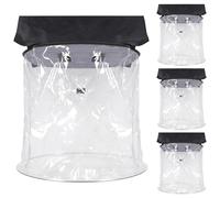 WECAN Lot de 4 housses de pluie professionnelles pour têtes mobiles, imperméables et résistantes à la poussière pour éclairage de scène, protection transparente contre la pluie pour têtes mobiles
