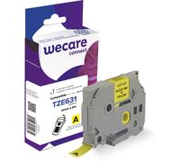 Wecare Ruban compatible Brother TZe-631 - 12 mm x 8 m - K80010W4 - Noir sur Jaune