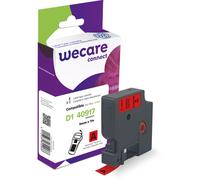 Wecare Ruban compatible D1 Dymo 40917 / S0720720 - 9 mm x 7 m - K80043W4 - Noir sur Rouge