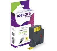 Wecare Ruban compatible D1 Dymo 40918 / S0720730 - 9 mm x 7 m - K80036W4 - Noir sur jaune