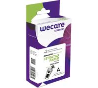 Wecare Ruban compatible Letratag Paper Dymo - K80006W4 - Cassette 12 mm x 4 m - Boîte de 2 - Noir sur Blanc