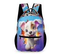WECECE Animal Imprimé En 3D Sac À Dos Enfants, Léger CArtable Motif Chien Garçons Filles Collège Primaire Imperméable Sac A Dos Scolaire Pour Voyage Loisir