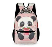 WECECE Cartable Adorable Panda Garçons Filles École Primaire Cartable Scolaire Kawaii Animal CE1 7-13 Ans Sac d'École Léger Durable Livres Gourde Parapluie Cadeau de Rentrée