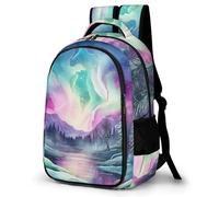 WECECE Cartable Aurore Primaire CE2 CM1 Fille Garçon Sac à Dos Beau Paysage 8 Ans Grand Format Durable pour Voyage Loisirs Promenade Sorties Usage Quotidien Rentrée Scolaire