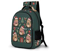 WECECE Cartable Capybara Motif Garçon Sac À Dos Collège Léger Pour Fille CM1 CM2 6e 5e 4e 3e, Sac À Dos, Cartable Christmas Theme École Voyage Loisirs