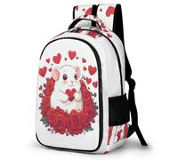 WECECE Cartable Cochon d’Inde Élèves Primaire Garçon Fille Sac à Dos Mignon Petit Animal 8-11 Ans Sac Scolaire Léger Grand Format pour Cours Sorties Loisirs, Backpack Cadeau d'Anniversaire et Sorties