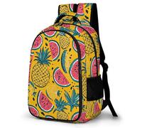 WECECE Cartable Coloré Fruits Illustration Garçons 11 Ans Sac d'École Fruit Motif Fille CE1 Cartable Scolaire pour Élèves À la Mode Durable Rentrée Scolaire Loisirs School Bag