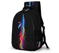 WECECE Cartable Colourful Whale Garçon École Primaire Léger - Sac À Dos Marine Life Enfant Fille CE1 CE2 CM1 CM2 Idéal Pour L'école Et Les Voyages