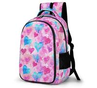 WECECE Cartable Cœurs Élèves Primaire Garçon Fille Sac à Dos Amour Cœurs 8-11 Ans Sac Scolaire Léger Grand Format pour Cours Sorties Loisirs, Backpack Cadeau d'Anniversaire et Sorties