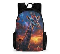 WECECE Cartable Garçon CE2 CM1 Mignon Avec Girafe Sac Pour L'école Sac À Dos Thèmes Animaux Pour Tout-petits Filles Garçons, Multicolorecolore, Sacs À Dos Enfant