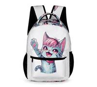 WECECE Cartable Garçon Chat Enfant Sacs Scolaires Filles Sac À Dos Chaton Scolaires Sac D'école Pour Fille Fils Outdoor Voyage École Daypacks