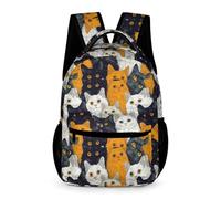 WECECE Cartable Garçon Chat Enfant Sacs Scolaires Filles Sac À Dos Chaton Scolaires Sac D'école Pour Fille Fils Outdoor Voyage École Daypacks