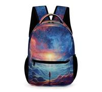 WECECE CArtable Garçon CP Mode CArtable Ciel étoilé Filles Sacs Coloré D'école Scolaire Pour Ado Enfant Sac A Dos Pour Ordinateur Portable Loisir De Voyage