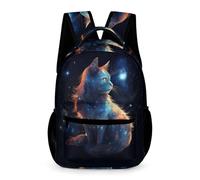 WECECE Cartable Garcon Maternelle Chat de la Galaxie Mignon Rucksack De D'enfants Sac À Dos De Chaton Pour CE2 CM1 Garçons Filles De Voyage