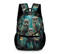 WECECE Cartable Garcon Maternelle Chouette Mignon Rucksack De D'enfants Sac À Dos De Thème Oiseau Pour CE2 CM1 Garçons Filles De Voyage