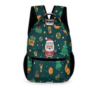 WECECE Cartable Garcon Maternelle Père Noël Mignon Rucksack De D'enfants Sac À Dos De Thème de Noël Pour CE2 CM1 Garçons Filles De Voyage