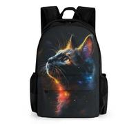 WECECE Cartable Garcon Primaire Chat 9 À 16 Ans, Sac À Dos 3D Chaton Print Fille Pour Enfants CArtoon Sacs D'école Primaire, Lightweight School Bags