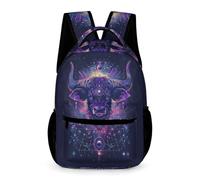 WECECE Cartable Garçon Taureau Enfant Sacs Scolaires Filles Sac À Dos Animal Vache Print Scolaires Sac D'école Pour Fille Fils Outdoor Voyage École Daypacks