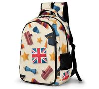 WECECE Cartable Graduation Garçon Sac À Dos Collège Léger Pour Fille CM1 CM2 6e 5e 4e 3e, Sac À Dos, Cartable United Kingdom Flag École Voyage Loisirs
