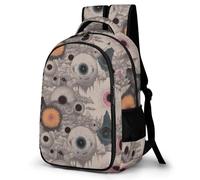 WECECE Cartable Graffiti Œil Art Élèves 11 Ans Sac Scolaire Abstrait Garçon CM2 Sac d'École pour Enfants Imperméable À la Mode Cadeau d'Anniversaire École School Bag