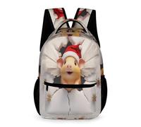 WECECE Cartable Guinea Cochon 3D Filles 8 Ans Sac à Dos Mignon Néerlandais Cochon CE2 Garçons Sac Scolaire Léger 43x32x15 cm pour Sorties Cours Usage École