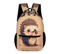 WECECE Cartable Hérisson Design Enfants 8-12 Ans Sac à Dos Mignon Petit Animal CE2-5e Élèves Sac Scolaire Grand 43x32x15 cm pour Cours Voyage Usage École