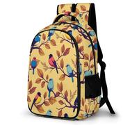 WECECE Cartable Motif Oiseaux Garçon Primaire CE2 CM1 CM2 Sac à Dos Feuilles de Plantes Scolaire Primaire pour Fille Enfants 8-12 Ans Sac D'école Garçons Léger - Rentrée Scolaire