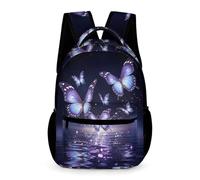 WECECE Cartable Papillons Enfants Garçons Filles Classes CE2-CM1 Cartable Scolaire Papillon 7-11 Ans Daypack Léger avec Poches Latérales Livres Gourde Parapluie École Voyage Loisirs