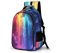 WECECE Cartable pour Garçons et Filles Coloré Étoilé Ciel Primaire CE1 CE2 Sac à Dos Arc-en-ciel 7-11 Ans Léger Grand Format pour Rentrée Cours Voyage et Randonnée Usage Quotidien