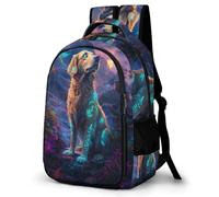 WECECE Cartable pour Garçons et Filles Golden Retriever Primaire CE1 CE2 Sac à Dos Animal Chiot 7-11 Ans Léger Grand Format pour Rentrée Cours Voyage et Randonnée Usage Quotidien