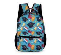 WECECE Cartable Remise de Diplôme Classes CM1 Garçon Sac à Dos Pays-Bas Drapeau Fille 11 Ans Sac d'École Poche Avant Pratique Livres Cahiers Gourde Promenade Sorties École