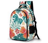 WECECE Cartable Scolaire Design Fleurs Primaire Garçon Fille Sac à Dos Botanique Thème 7-10 Ans Sac d'École Imperméable Durable pour Cours Voyage Loisirs, Backpack Voyage Loisirs et Sorties