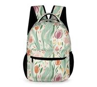 WECECE Cartable Scolaire En Fleur Pour Sixième Garçons Filles, Sac Thème Végétal De Voyage, Sac À Dos Fleur Cadeaux De Retour À L'école