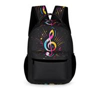 WECECE Cartable Scolaire En Note de Musique Pour Sixième Garçons Filles, Sac De Voyage, Sac À Dos Note de Musique Cadeaux De Retour À L'école