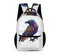 WECECE Cartable Scolaire En Oiseau Imprimé Pour Sixième Garçons Filles, Sac Animal De Voyage, Sac À Dos Oiseau Imprimé Cadeaux De Retour À L'école