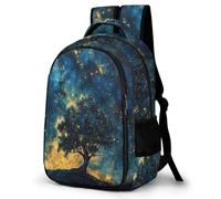 WECECE Cartable Scolaire Étoilé Ciel CE1 CE2 CM1 Garçon Fille Sac à Dos Motif Arbre 7-10 Ans Sac d'École Porte de Réfrigérateur Durable pour Cours Voyage Loisirs Backpack Loisirs