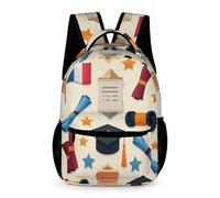 WECECE Cartable Scolaire France Drapeau CM2 Garçons Filles Sac Scolaire Thème Remise de Diplôme 9 Ans Bookbag Grand Livres Poche Avant Poches Latérales Cadeau de Rentrée