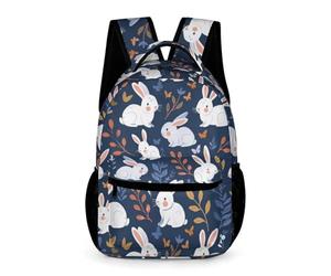 WECECE Cartable Scolaire Lapins Filles Garçons 13 Ans Sac à Dos Animal Petit Lapin 4e Ado Sac Collège À la Mode 43x32x15 cm Rentrée des Classes Livres Cahiers