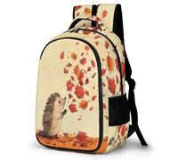 WECECE Cartable Scolaire Mignon Hérisson Ado 12 Ans Sac à Dos Thème Automne Élèves Collège Sac Collège pour Enfants Grand Scolaire Cadeau de Rentrée Loisirs School Bag