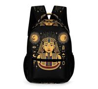WECECE Cartable Scolaire Pharaon Of Égypte Enfants Garçons et Filles 10 Ans Cartable Pharaon Primaire CE1 Daypack Léger Durable Affaires d'École Gourde Rentrée Scolaire Voyage