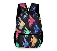 WECECE Cartable Scolaire Poisson Coloré Élèves Garçons Filles 8-11 Ans Sac d'École Thème Poisson CE2 Primaire Bookbag Grand Livres Affaires d'École Gourde Cadeau de Rentrée