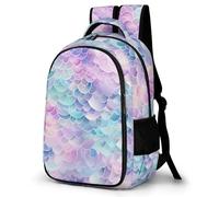 WECECE Cartable Scolaire Poisson Écailles CP CE1 Garçon Fille Sac Enfant Rose 7 Ans Léger Imperméable Durable pour École Rentrée Scolaire Voyage et Usage Quotidien Sorties
