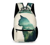 WECECE Cartables Scolaires Chat Personnalisé Sac A Dos De Chaton Primaire Fille Les Affaires Scolaires Cartable Simple Sac À Dos École