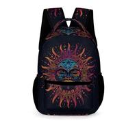 WECECE Cartables Scolaires Soleil de Bohème Personnalisé Sac A Dos De Dieu du Soleil Primaire Fille Les Affaires Scolaires Cartable Simple Sac À Dos École