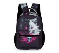 WECECE Chaton En 3D Sac À Dos Enfants, Léger Cartable Animal Chat Garçons Filles Collège Primaire Imperméable Sac A Dos Scolaire Pour Voyage Loisir
