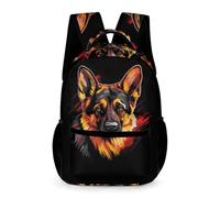 WECECE Chien de Berger Allemand Cartable Garçon CM2 Primaire Sacs Maternelle Fille Sac A Dos Garcon Sac College Fille Cartable Chien Animal Primaire
